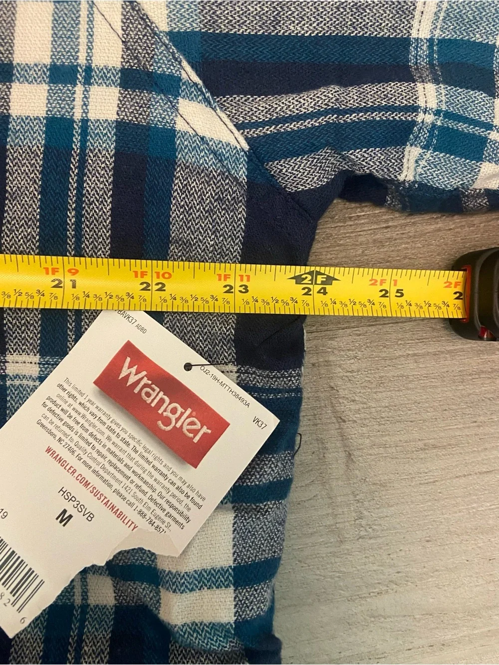 Wrangler Men's Heavyweight Sherpa Lined Flannel Shirt Jacket Plaid Blue M